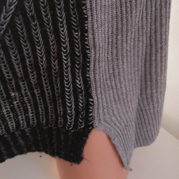 DKNY Jeans Knit Cowl Neck Sweater grey L - Picture 9 of 10